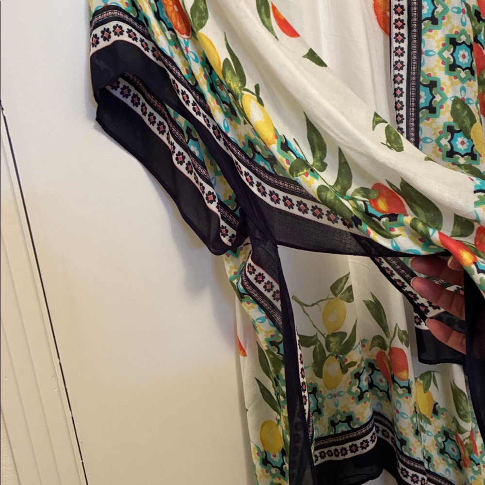 NWOT! Cato Multicolor Floral Kaftan - Picture 3 of 5